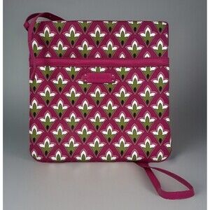 Vera Bradley Breast Cancer Slim & Trim Hipster Crossbody Purse Petite Pink/Green